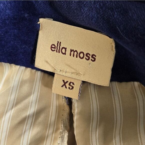 Ella Moss Blue Velvet Blazer Jacket - Picture 6 of 7